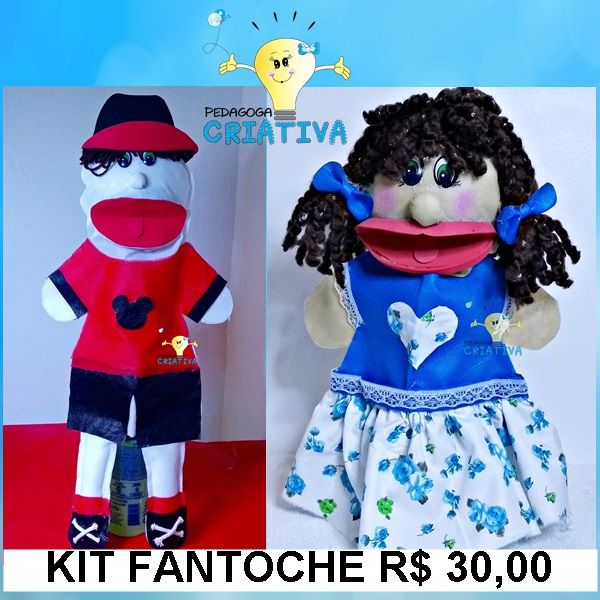 KIT FANTOCHE MENINO E MENINA